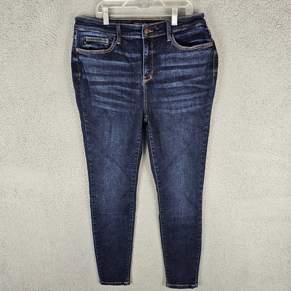 Judy Blue Jeans Womens 15/32 Faded Stretch Dark Wash Skinny Fit JB82253DK - Picture 1 of 10